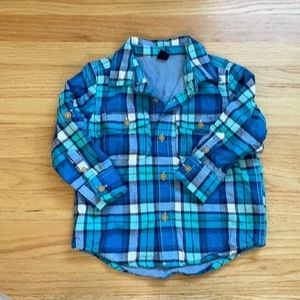 Baby gap lined plaid shirt